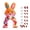 E, variant on Hioecau Easter Golf Game Set Mini Bunny Golf Course with Candy Cane Club And Balls Funny Indoor Outdoor Party Game for Adults Family Gathering Home Room Decor