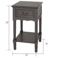 thumbnail image 3 of Solid Wood Night Stand Table-Color:Grey,Material:Wood, 3 of 3