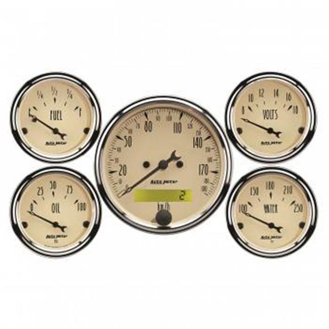 Auto Meter 1809 A&B 5 Piece Gauge Kit with Electric Speedometer Metric