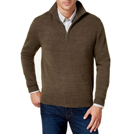- Weatherproof NEW Brown Mens Size Large L Soft-Touch Quarter Zip Sweater