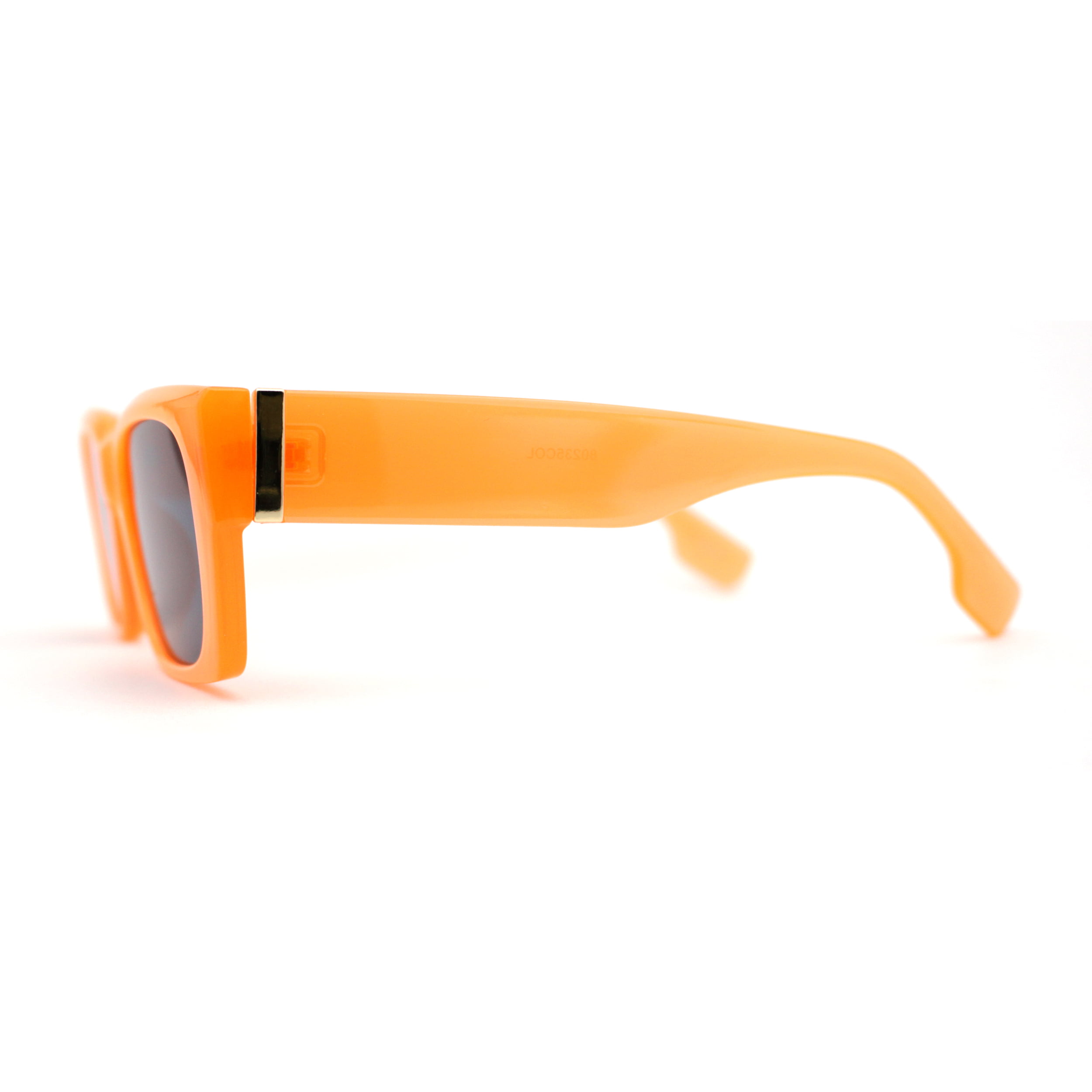 Women's Small Rectangle 'Orange Pearl' Plastic Sunglasses