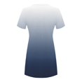 thumbnail image 3 of Ersazi Robe pour Femmes 2023 Mode pour Femmes Col Rond Chandail à Enfiler avec Manches Courtes Imprimées Décontractée Ample Longueur Genou en Liquidation Bleu G, 3 of 4