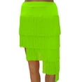 thumbnail image 1 of Jersey Layered Fringe Skirt for Cha-Cha Foxtrot Jive Lindy Hop Dance Practice Performance Green, 1 of 1