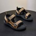 thumbnail image 2 of Huowey Boys Sandals Adjustable Strap Hiking Beach Outdoor Open Toe Sports Sandals Soft Bottom Shoe Sneakers, Brown, 2 of 9
