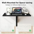 thumbnail image 4 of ZYPPP Wall Mounted Folding Table, 31.5" x 23.5" Wood Murphy Drop-Leaf Table, Space Saving Foldable Floating Desk, Wall Desk Fold Down for Small Spaces, Study, Bedroom, Bathroom (Black), 4 of 10