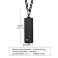 thumbnail image 6 of Vnox Urn Necklace for Ashes, Rhinestone Vertical Bar Cremation Keepsakes Necklace for Ashes, Black Stainless Steel Urn Jewelry for Men, 6 of 7