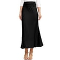 thumbnail image 1 of Doublju Women's High Waist Flared Maxi Skirt or Tube Top Dress with Plus Size, 1 of 4