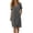 Gray, variant on Women's V-Neck Short Sleeve Loose Fit Casual Shift Midi Dresses with Pockets for Women Everyday & Vacation Wear