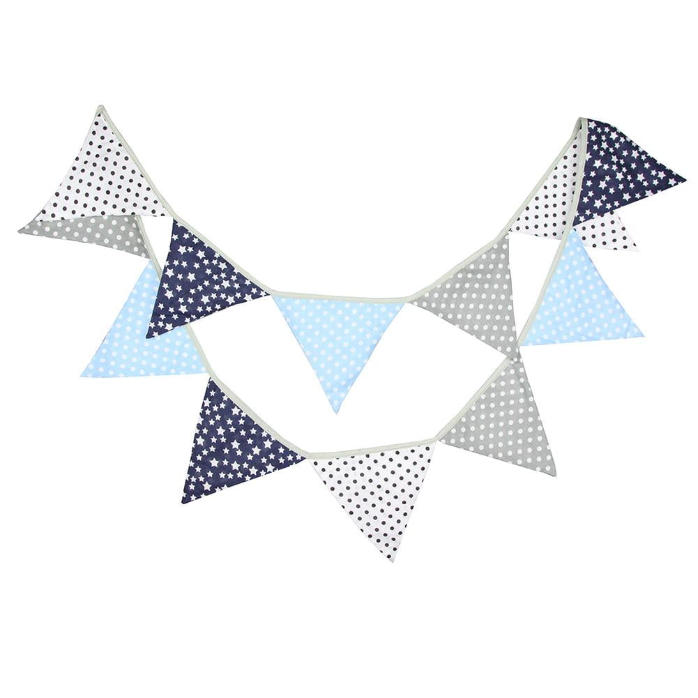 3.2m 12 Flags Triangle Hanging Bunting Banner Happy Birthday Wedding Party Decor 