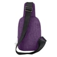 thumbnail image 4 of Bolsa Hombres / Mujeres Lona Cofre Paquetes Casual Crossbody Hombro Sling Bag (Púrpura) Ndcxsfigh Para Estrenar, 4 of 6