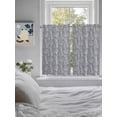 thumbnail image 3 of Paisley Bathroom Window Curtain, Vintage Mediterranean Abstract Texture Gray Blue Light Filtering Coffee Kitchen Curtains, Bedroom Living Room Curtains 2 Panel 84"x45", 3 of 6