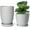 Multi, variant on 7.5" Plastic Plant Pots for Plants with Saucers, Indoor Set of 5 Plastic Planters Modern Flower Pot with Drainage Hole for All House Plants, Herbs, Flowers, and Seeding Nursery, Multi