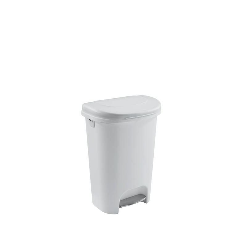 RUBBERMAID, 2841-87 CYLIND, 33 Qt Step On Cylinder Gray Plastic