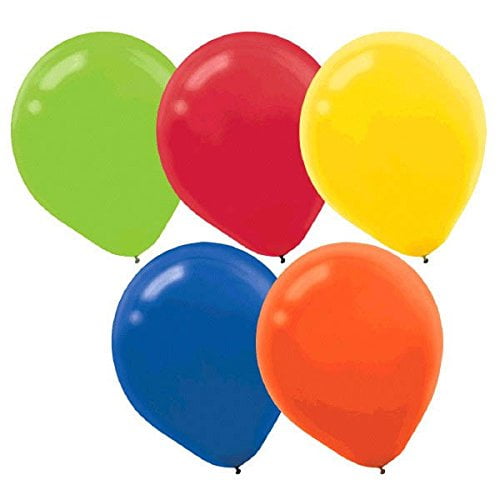 Enchanting Assorted Bright Colors Solid Latex Balloons Party Decoration, 12", Pack of 15.