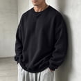 thumbnail image 6 of LYSMORA Men's Oversized Crew Neck Pullover Sweatshirt, Long Sleeve Loose Fit Casual Daily Street Athletic Tops, 6 of 7
