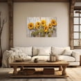 thumbnail image 3 of ZHONGYUTONG Rustic Sunflower Canvas Wall Art Vintage Yellow Flower Painting Floral on Wooden Background Picture Decor Framed (12.00" x 18.00"), 3 of 5