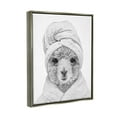 thumbnail image 3 of Stupell Industries Alpaca Bathrobe Farm Animal Animals & Insects Painting Gray Floater Framed Art Print Wall Art, 3 of 6