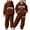 Coffee, variant on Long Sleeve Solid Warm Hoodie Pullover Top & Matching Long Sweatpants Set for Toddler Boys and Girls, Baby Fall Outfit Sweatsuit