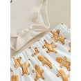 thumbnail image 6 of Newborn Baby Girls 4Pcs Christmas Outfits Long Sleeve Romper Pants Headband Hat Set, 6 of 8