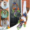 thumbnail image 1 of Corona De Otoño Con Calabaza, Hojas De Arce, Corona De Puerta Delantera Para Halloween, Acción De Gracias, Decoración Del Hogar Yuarrent HA038206-00, 1 of 1
