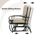 thumbnail image 6 of Gymax Patio Swing Glider Chair Rocking Loveseat Bench for 2 Persons w/ Beige Cushions, 6 of 10