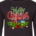thumbnail image 4 of Inktastic Merry Christmas Long Sleeve Youth T-Shirt, 4 of 5