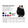 thumbnail image 3 of Plus Size Women Sweatshirts Baggy Slouchy Women Oversized Sweater S M L XL 2XL Off the Shoulder Pink Tops, 3 of 3