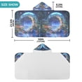 thumbnail image 4 of Yayeee Kids Hooded Towel with Hand Pockets Beach Soft Absorbent Bath Wrap 50 x 23.5 inch, Beautiful Floral Moon, 4 of 5