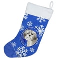 thumbnail image 2 of Shih Tzu Puppy Winter Snowflakes Christmas Stocking, 2 of 3