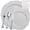 Antique White, variant on Elegant Disposable Plastic Dinnerware Wedding Party Package Set - Choose Style (20 pc each - 120 pcs,Antique White)
