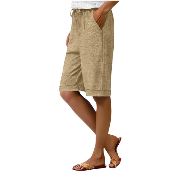 Shorts for Women Cozy Loose Waist Knee Length Athletic Running Sweat Summer Shorts