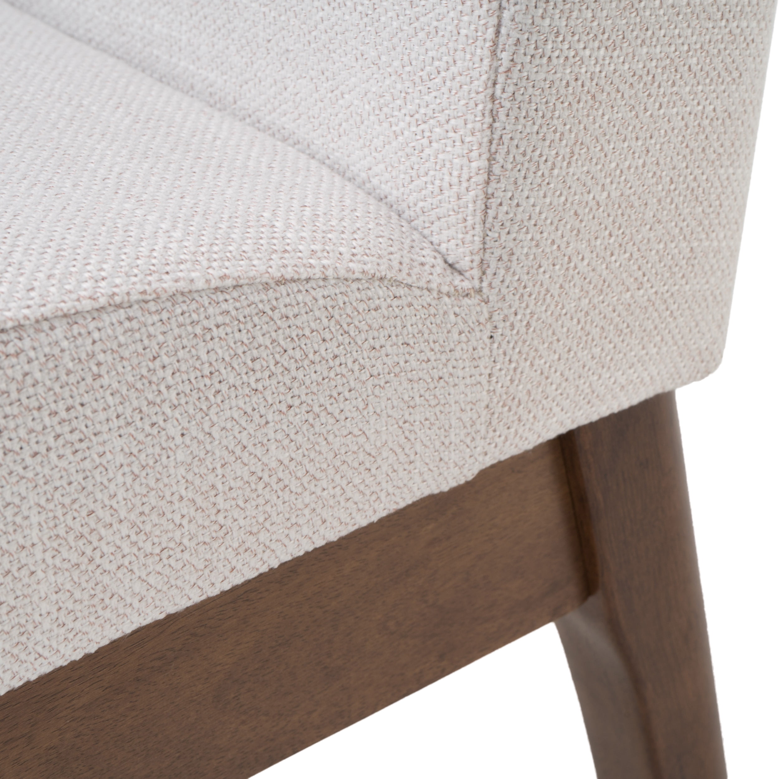 Noble House Caruso Mid-Century Modern 7 Piece Dining Set, Light Beige and Walnut