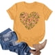 thumbnail image 4 of Primavera Top Mujeres de Moda de Cuello Redondo con Patrones de Corazón de Manga Corta Camiseta Top para Uso Diario Y de Fiesta, 4 of 5