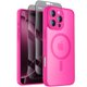 thumbnail image 1 of Funda de teléfono Symcele diseñada para iPhone 16 Pro Max, color rosa intenso, 1 of 6