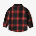 thumbnail image 5 of BLVB Toddler Boys Girls Button Down Plaid Flannel Shirts Infant Baby Unisex Long Sleeve Tops Coat Spring Fall Clothes, 5 of 7