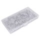 thumbnail image 3 of 200 chinchetas decorativas de plástico transparente con forma de estrella, con caja de corcho de plástico y punta de acero., 3 of 5