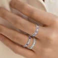 thumbnail image 2 of Evil Eye Ring Women 3 Pieces Platinum Plated Eye Ring Set Adjustable Stackable Rings Minimalist Protection Jewelry, 2 of 5
