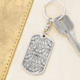 thumbnail image 6 of Lotuses Flower Design Stainless Steel or 18k Gold Premium Swivel Dog Tag Keychain, 6 of 16