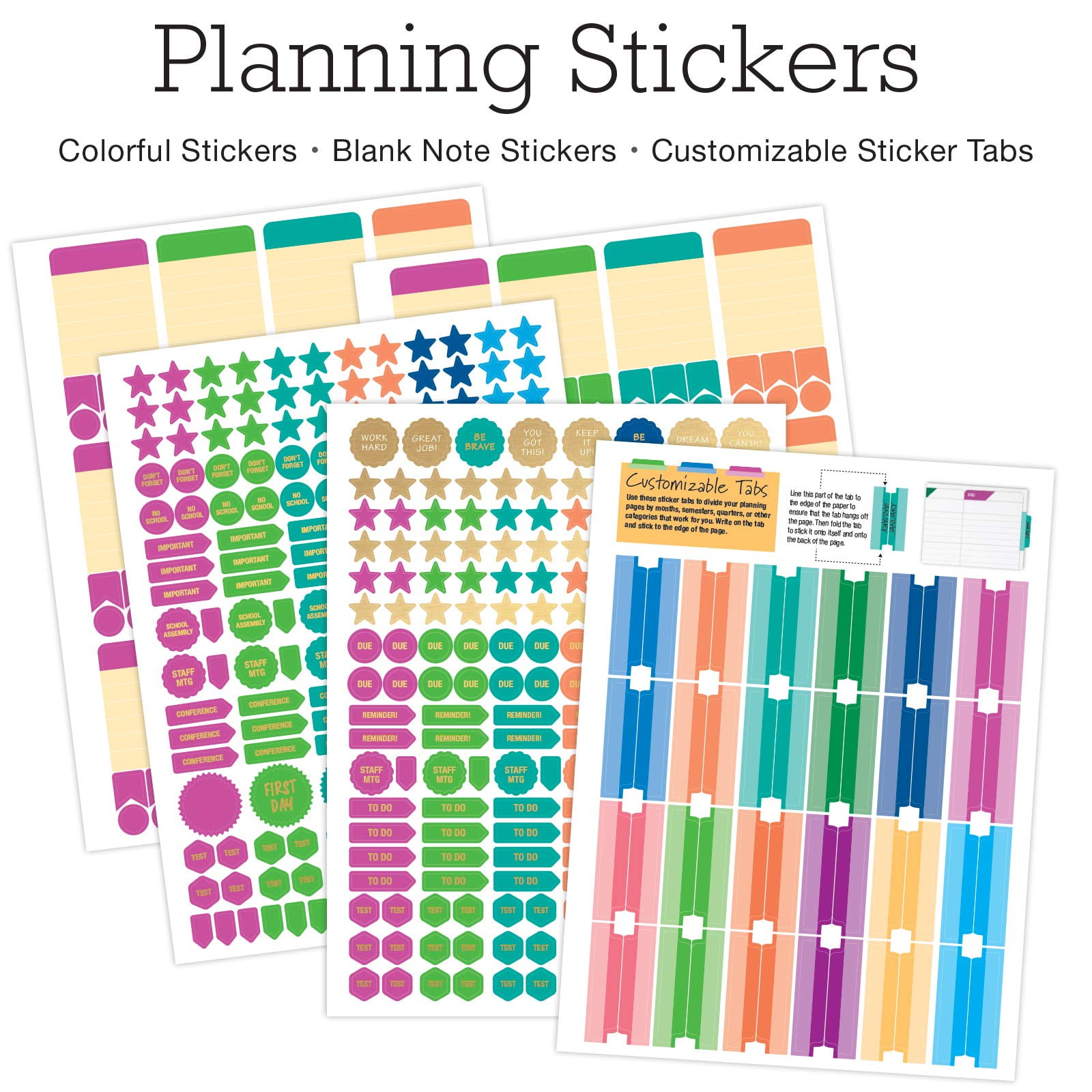 DELUXE Undated Teacher Planner - Includes 7 Periods, Page Tabs, Bookmark, and More! - Blue Marble - 8.5"x11" - DTP-0002-U