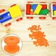 thumbnail image 4 of 50 piezas modelo de polea de ranura única mini conjunto de polea de correa de plástico para maquinaria de construcción proyectos de ingeniería de bricolaje naranja, 4 of 5