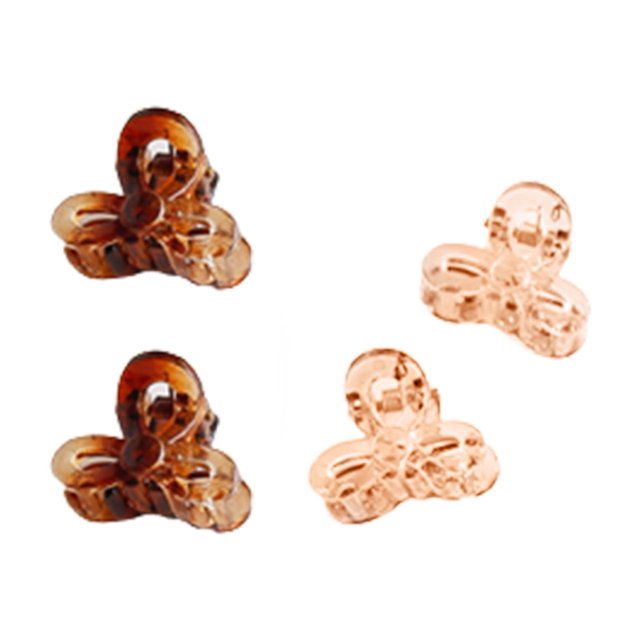 CSChome Hair Pin 4Pcs Transparent Candy Color Non-Slip Side Bangs Hairpin Bowknot Shape Princess Small Hair Clip Styling Accessories Small Hair