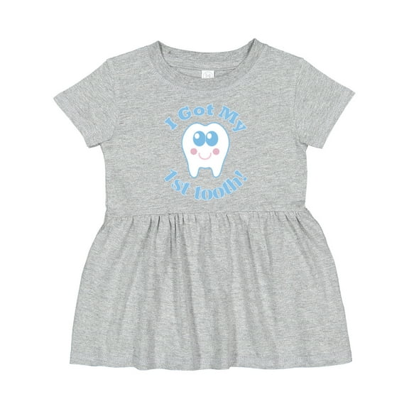 Inktastic I Got My First Tooth Baby Boy Girls Baby Dress