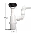 thumbnail image 2 of Cespol Fregadero Flexible Con Contra Bote Grande Con Trampa Blanco, 2 of 3