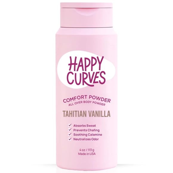 Polvo corporal HAPPY CURVES Comfort Tahití con vainilla tahitiana sin talco