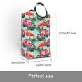 thumbnail image 2 of Honeii Palm Leaves Flamingo Print Laundry Hamper Collapsible Laundry Baskets, Freestanding Waterproof Clothes Hamper with Easy Carry Handles, 2 of 5