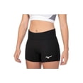 thumbnail image 3 of Shorts de Vóleibol Mizuno Elevados con Entrepierna de 4 Pulgadas para Mujer en Negro, 3 of 7