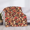 thumbnail image 3 of Naloa cute record music Skull Flannel Blankets - Thick and Warm Blanket for Winter, Soft Fuzzy Plush King Blanket for All Seasons40"x30", 3 of 6