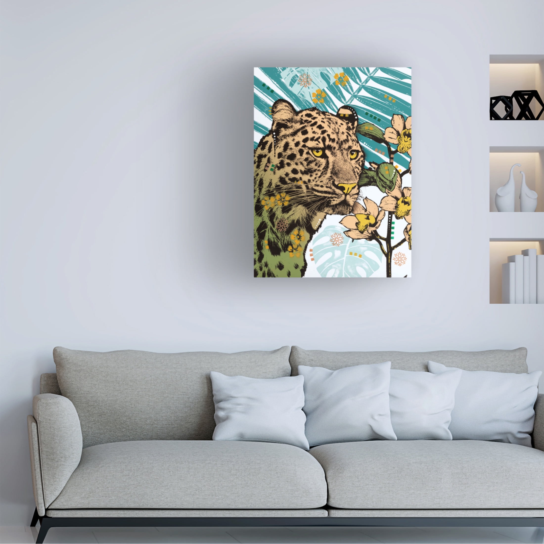 Canvas Wall Art - Dean Russo 'Tropic Friends 1' Wall Art for Living Room, Bedroom, or Office Décor by Trademark Fine Art - 14 x 19 Inches