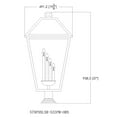 thumbnail image 4 of 4 Light Outdoor Pier Mount In Transitional Style-36.75 Inches Tall And 19.5 Inches Wide-Black Finish Z-Lite 579Phxlxr-533Pm-Bk, 4 of 8