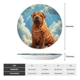 thumbnail image 2 of Yiaed Sunshine Cloud Bulldog Print Bone China Decorative Plate Ceramic Dinner Plates Art Crafts with Display Stand-8in, 2 of 6